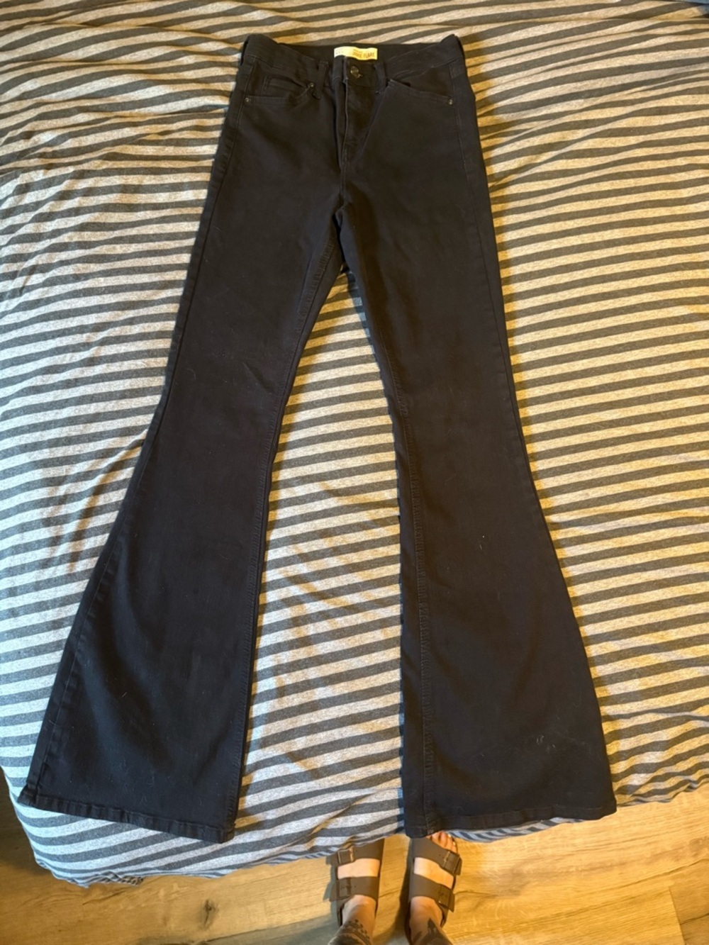 Topshop Jamie Flare Black Jeans
